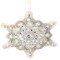 3.5” Embroidered Jewel Snowflake Ornament – Elegant Christmas Décor